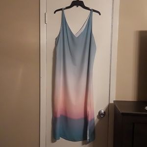 NWT HALSTON OMBRE DRESS